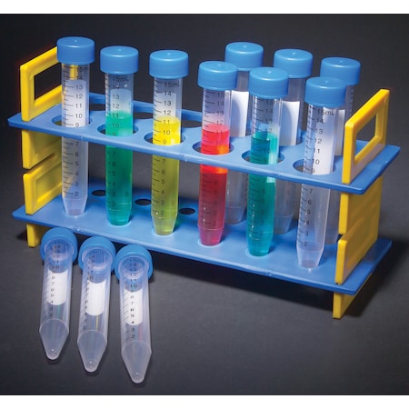 United Scientific Test Tube Rack Set W/ 15Ml Plastic Tubes TTRSET-P